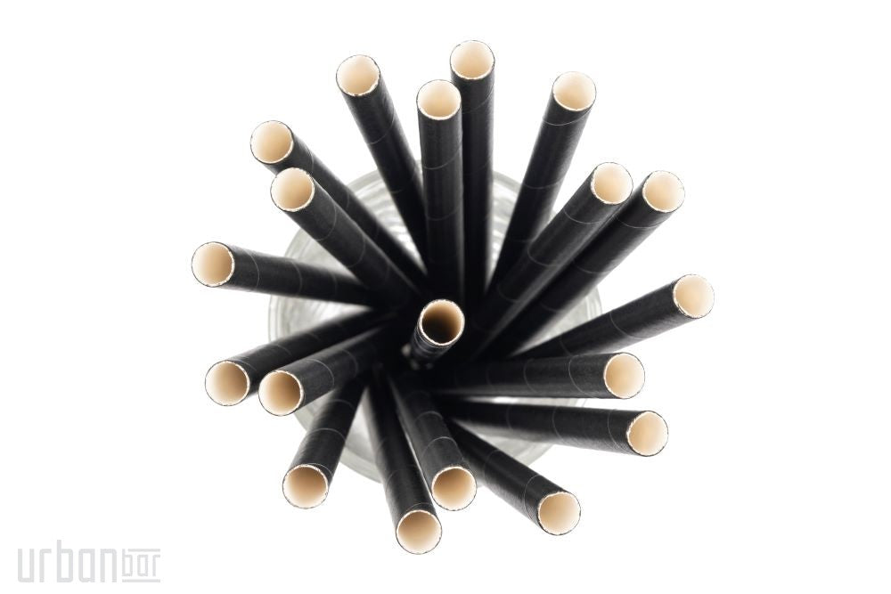 Black Paper Cocktail Straws Box of 250
