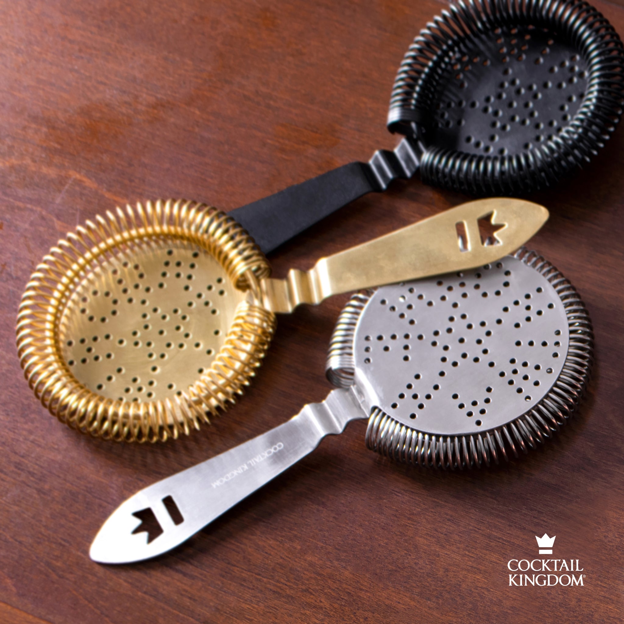 Antique-Style Hawthorne Strainer - Matte Black