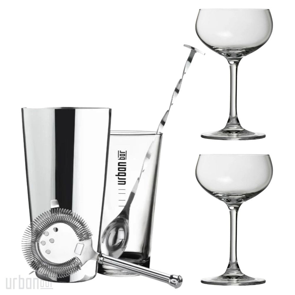 Kit de cóctel y juego de copas coupe
