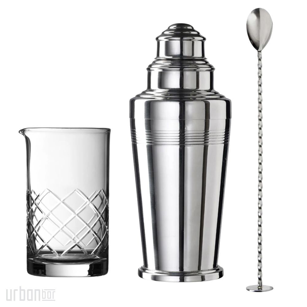 Vaso mezclador japonés y set de cóctel