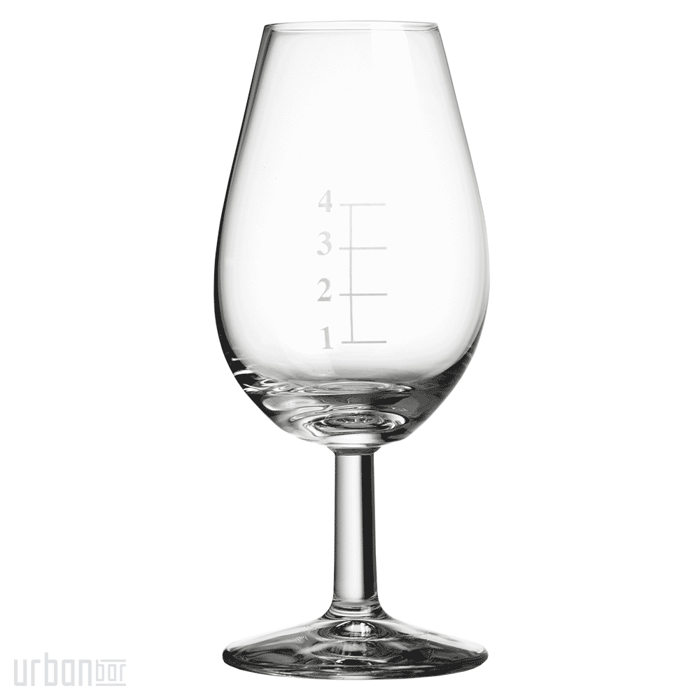 Vaso de degustación de whisky de destilería con líneas de calibre 14 cl