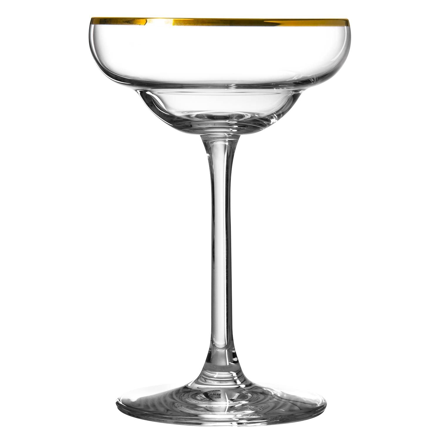 Bordo dorato Coley® Coppa in vetro cristallo 17cl
