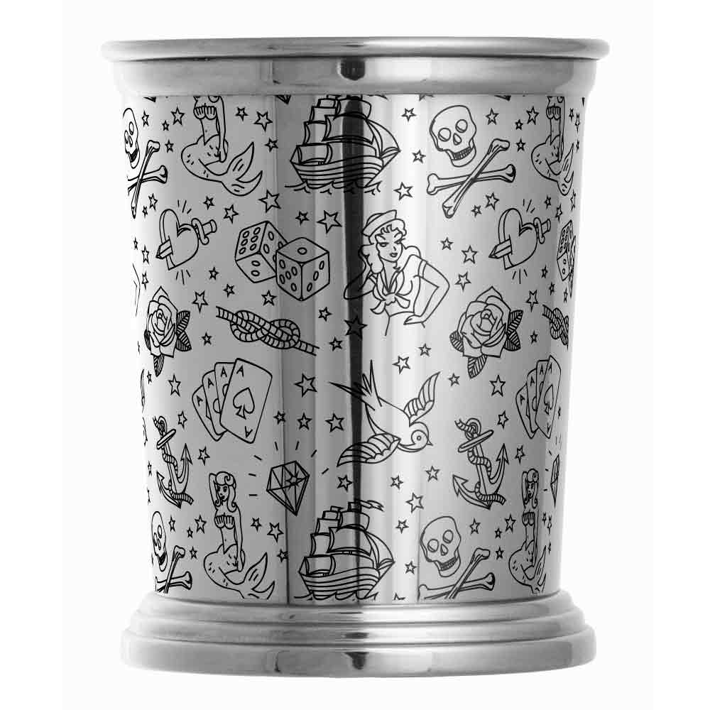 Vaso julepe de acero inoxidable Tattoo 40 cl