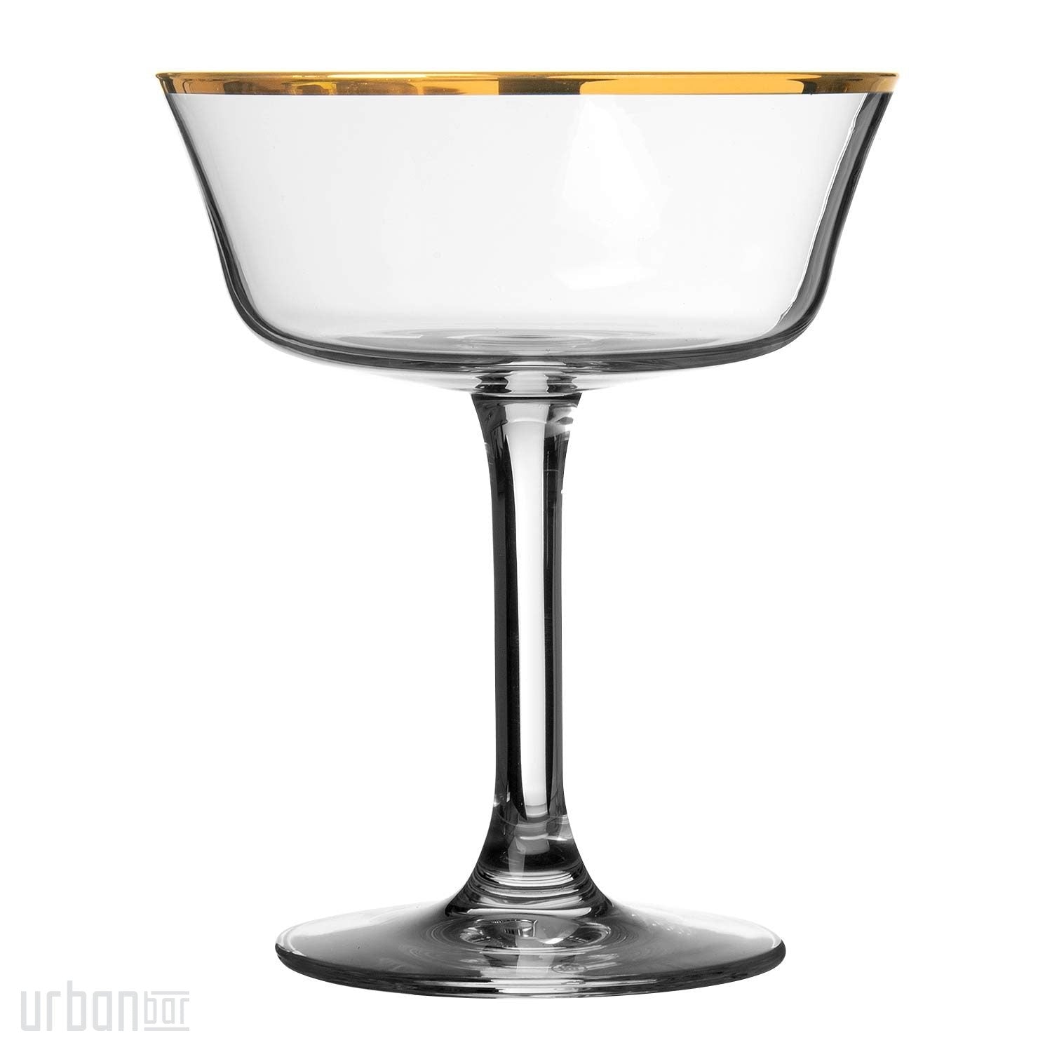 Gold Rim Fizzio Champagne Glass Coupe 26cl