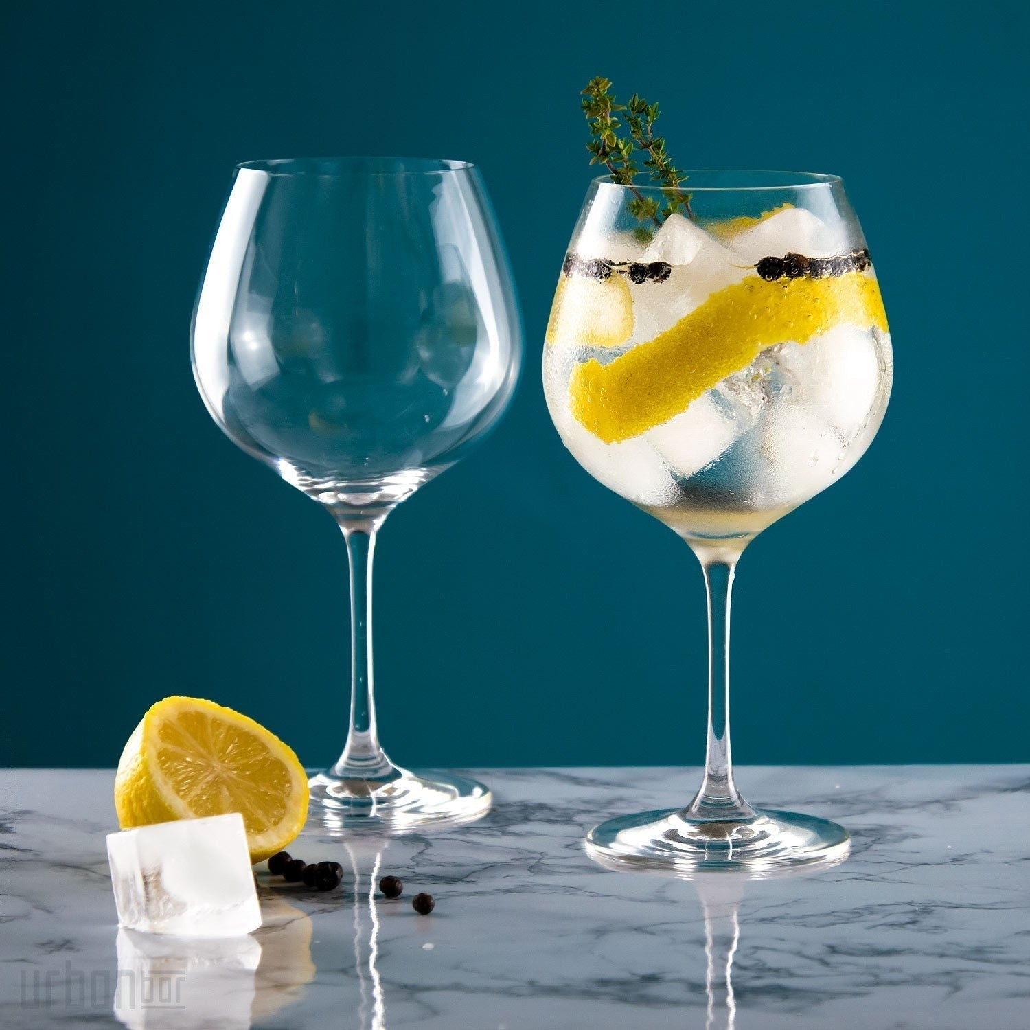 Juego de regalo de copas de cristal sin plomo Gin Balloon, 2 x 65 ml
