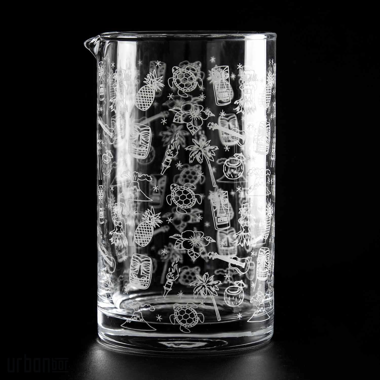 Jarra mezcladora de cócteles Tiki de cristal de 80 cl
