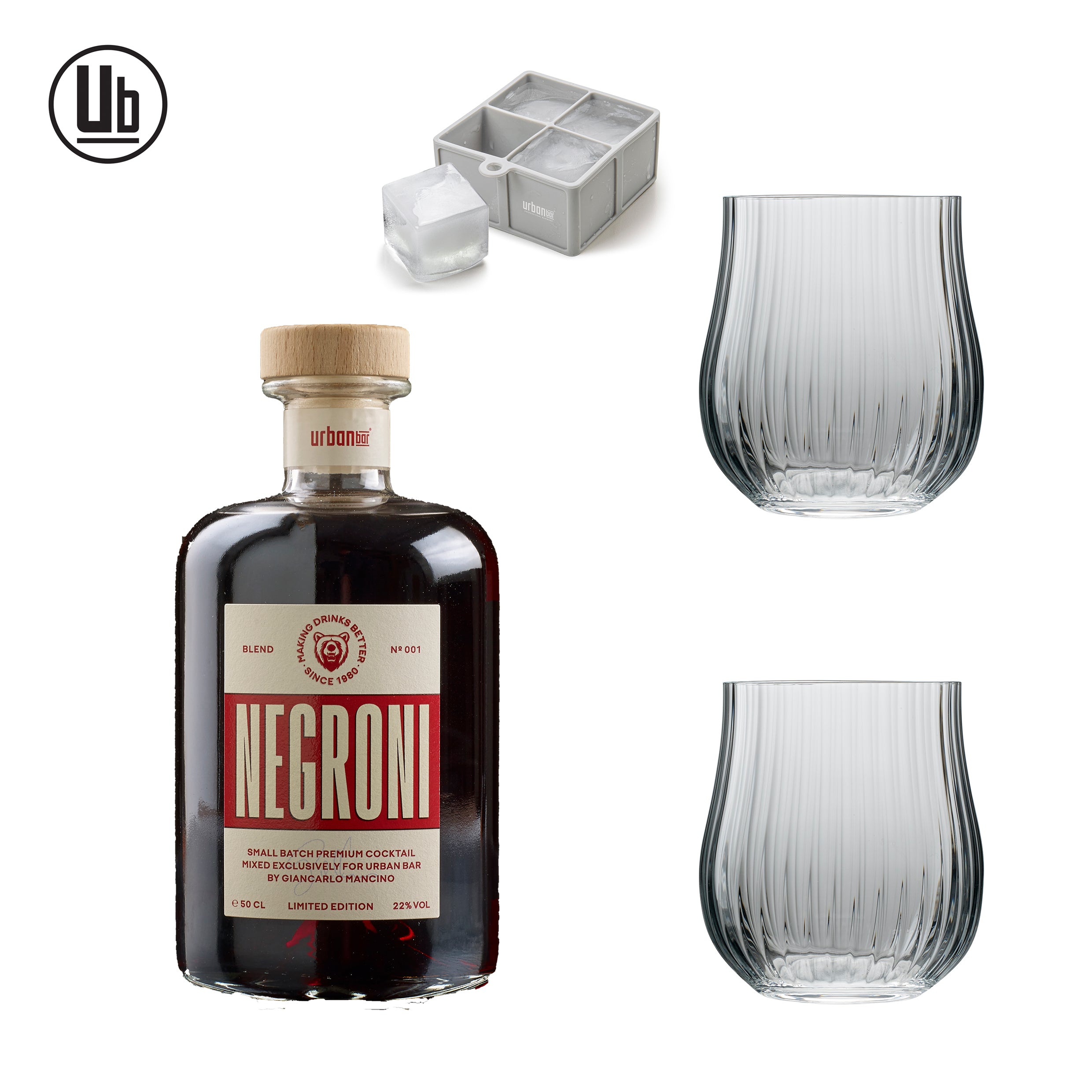 Kit facile pour préparer un cocktail Negroni