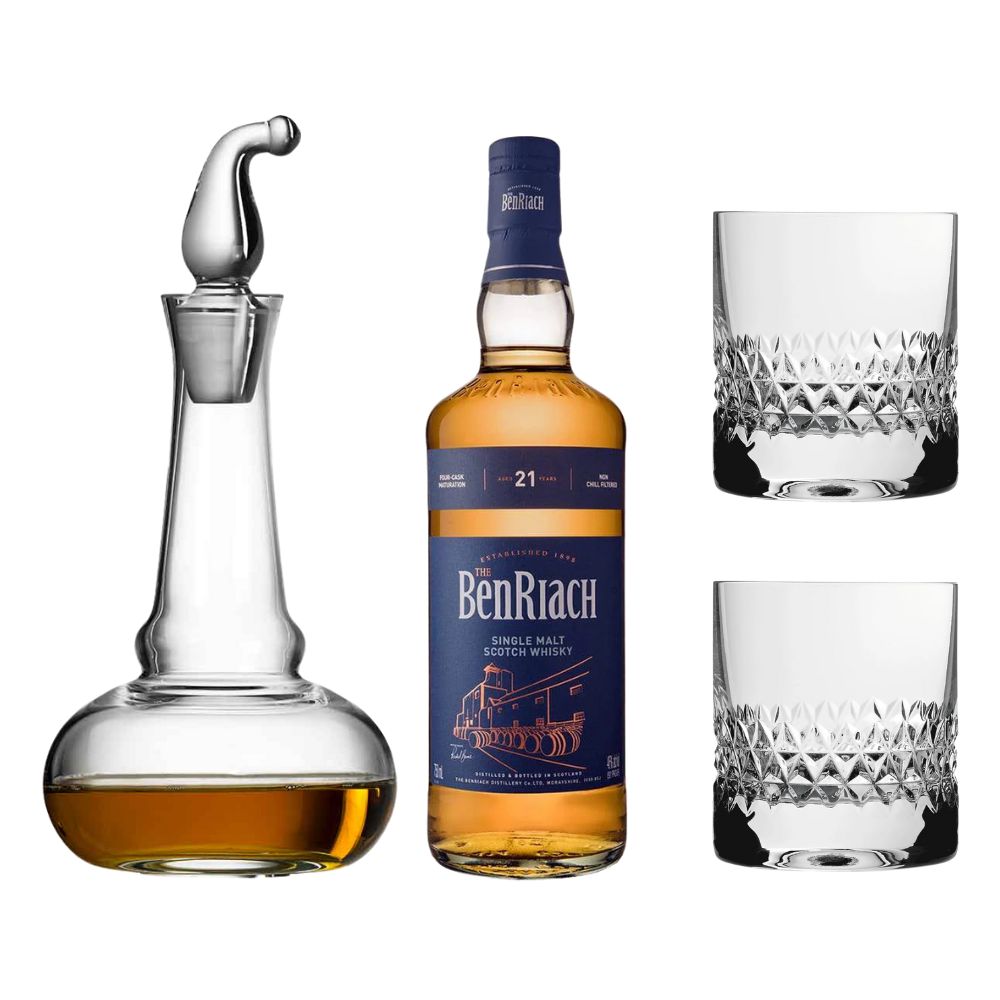 Ben Riach 21 Anni Set con Decanter e Bicchiere