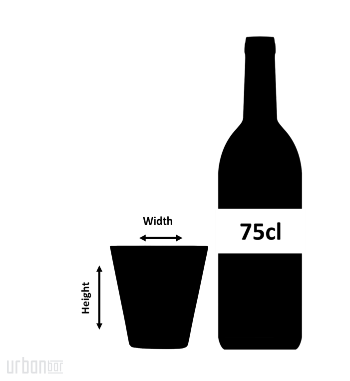 Vaso de cóctel de hielo de cristal hecho a mano de 25 cl.
