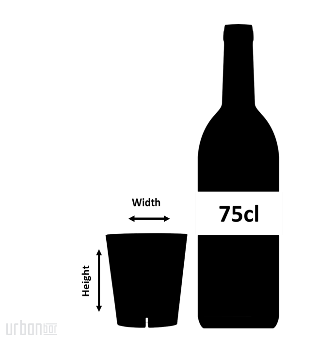 Vaso Old Fashioned de plástico apilable de 31 cl