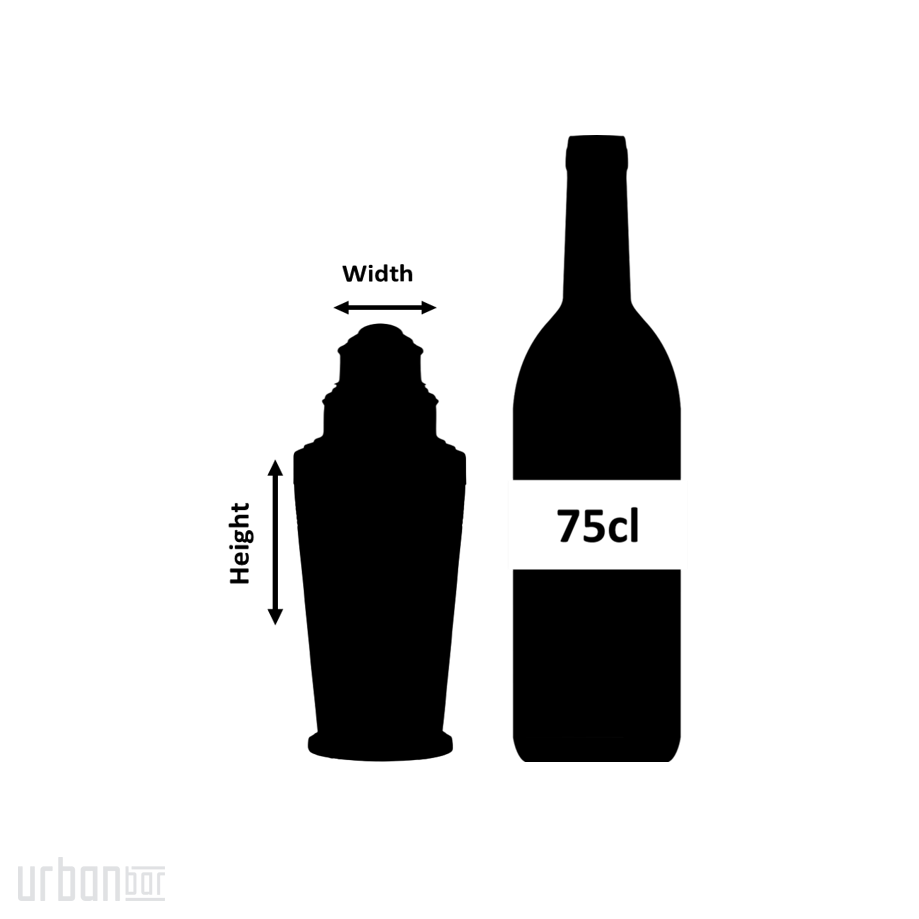 Coctelera de tres piezas con base pulida Coley de 50 cl
