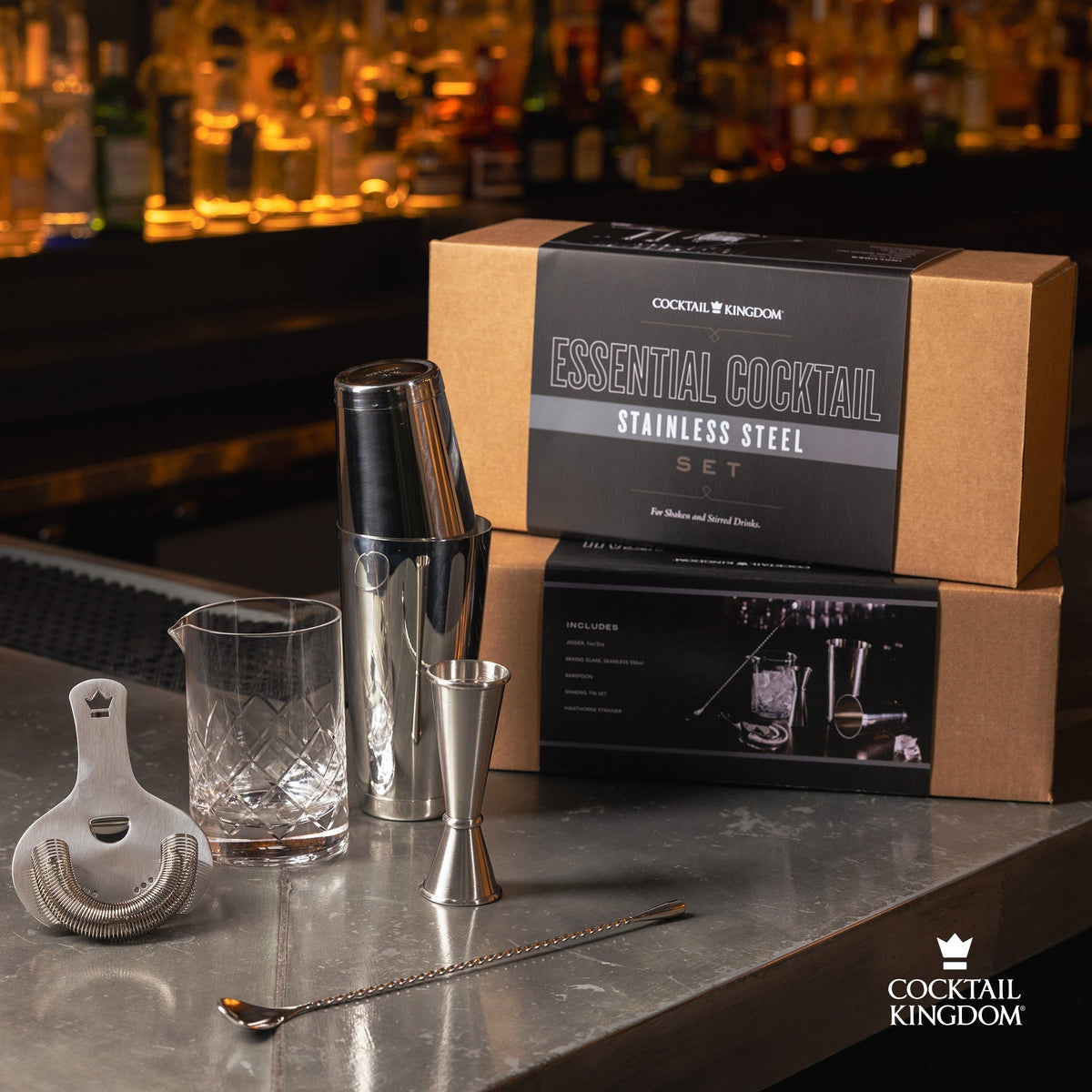 Cocktail Kingdom® Set essenziale per cocktail - acciaio inox