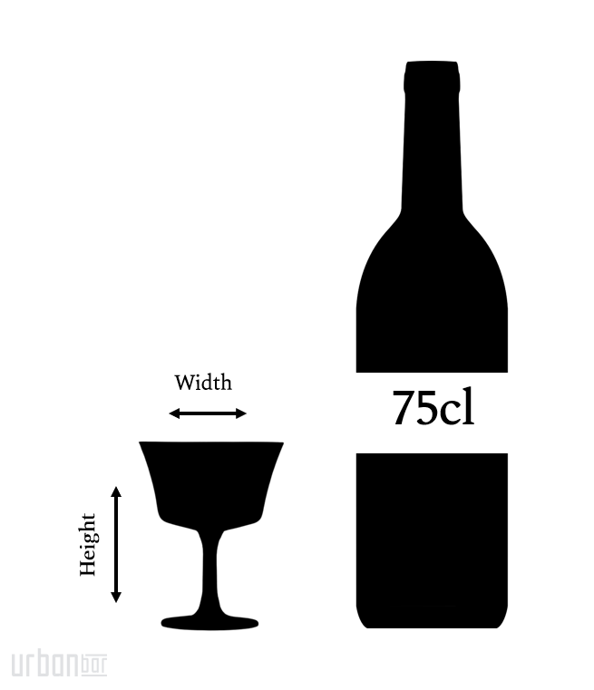 Copa de cóctel de champán negro Copa 20 cl Oro Nero Fizz