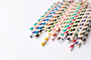 Mixed Colour Paper Straws Box of 250