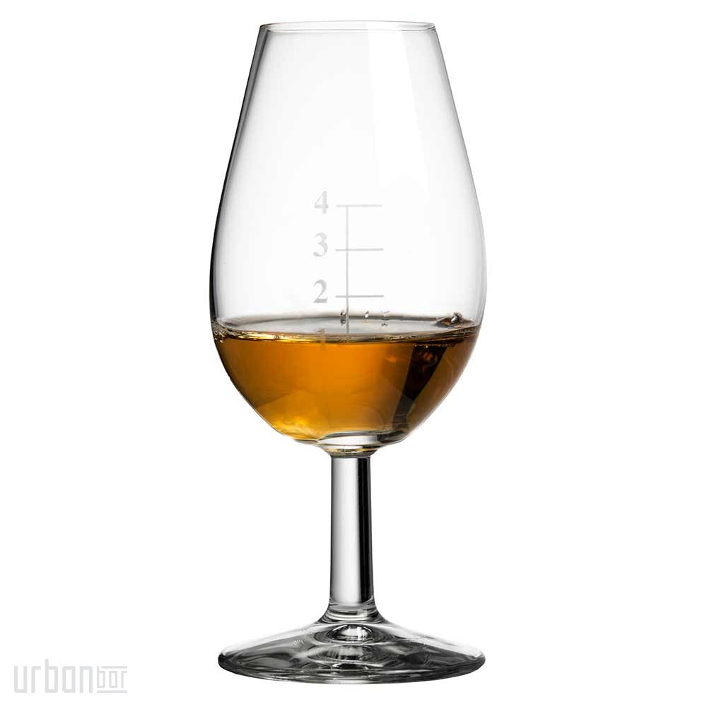 Vaso de degustación de whisky de destilería con líneas de calibre 14 cl