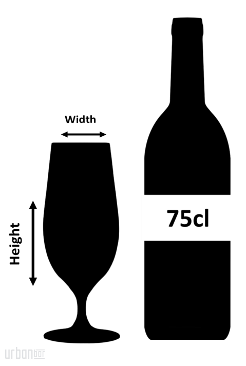 Vaso de cerveza de cristal Verdot con tallo de 46 cl