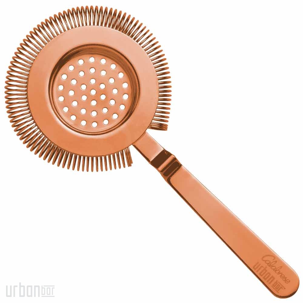 Colador de cóctel Hawthorne de cobre Calabrese con montaje en superficie de 20,5 cm