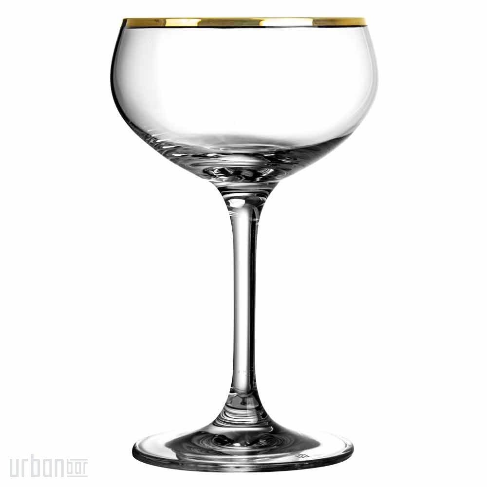 Gold Rim Champagne Glass Coupe 21cl