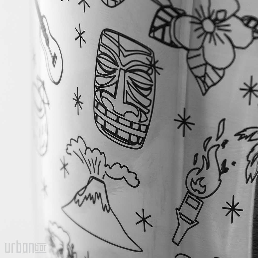 Shaker à cocktails Tiki en acier inoxydable, type tin-on-tin, lesté, 75 cl