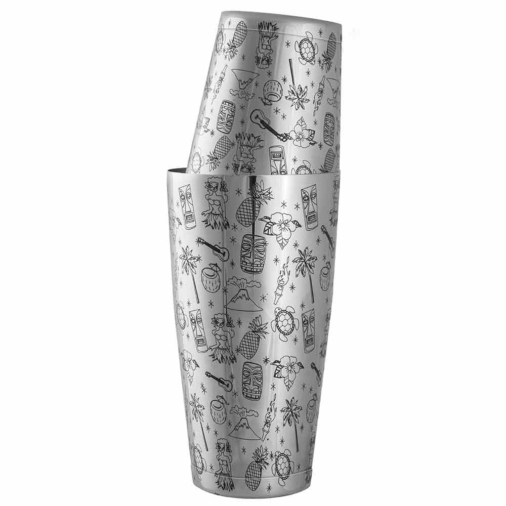 Shaker per cocktail zavorrato in acciaio inox Tin-on-Tin Tiki 75cl