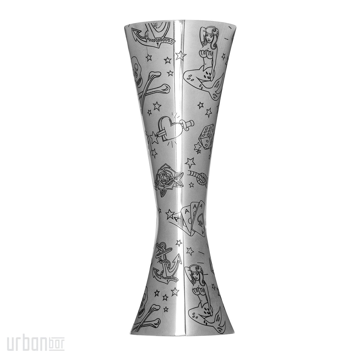 Jigger de acero inoxidable Tattoo Aero® de 25 ml/50 ml