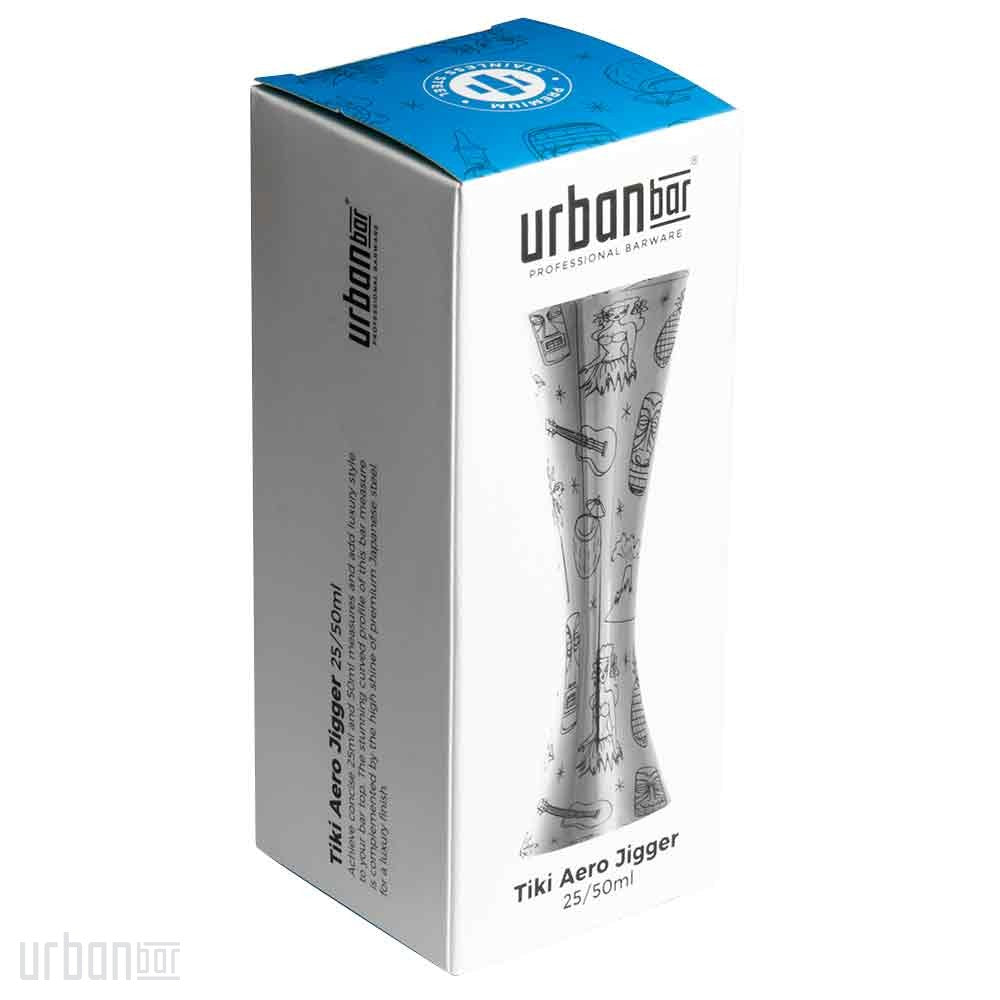 Vaso medidor de acero inoxidable Tiki Aero® de 25 ml/50 ml