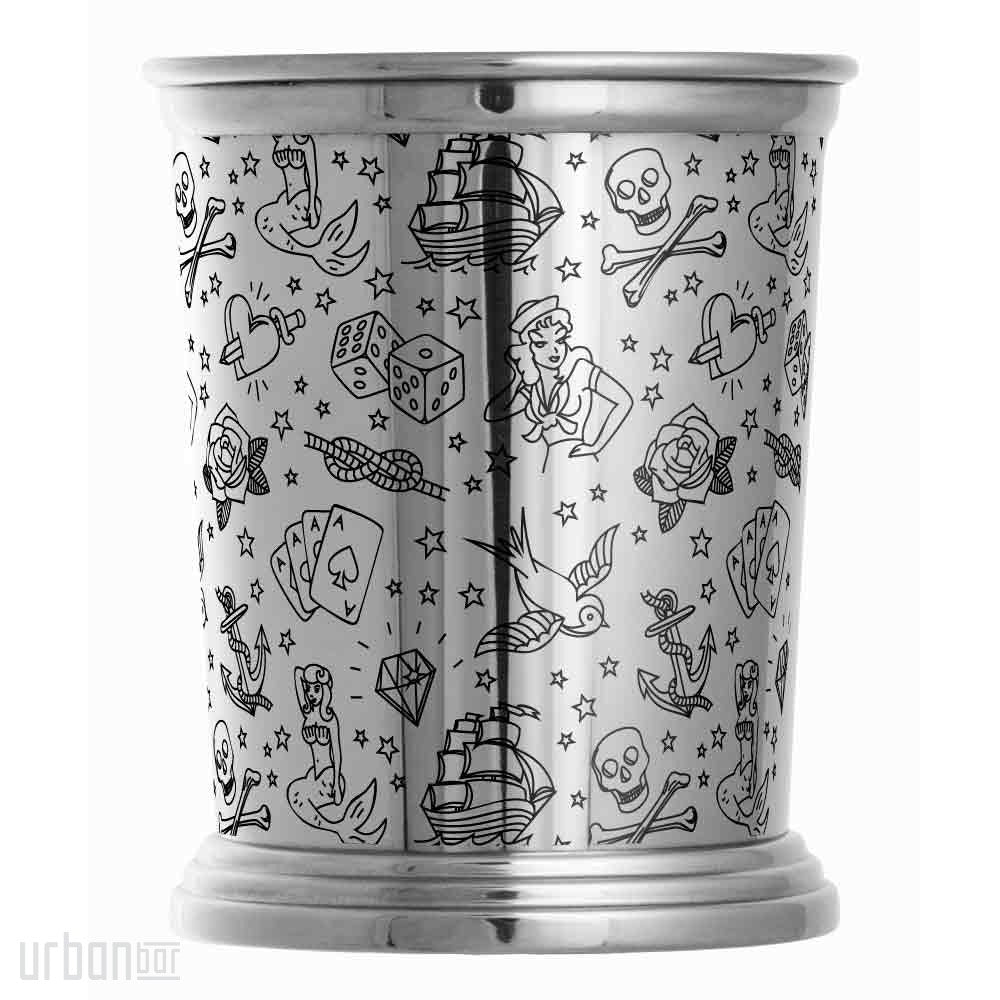 Vaso julepe de acero inoxidable Tattoo 40 cl