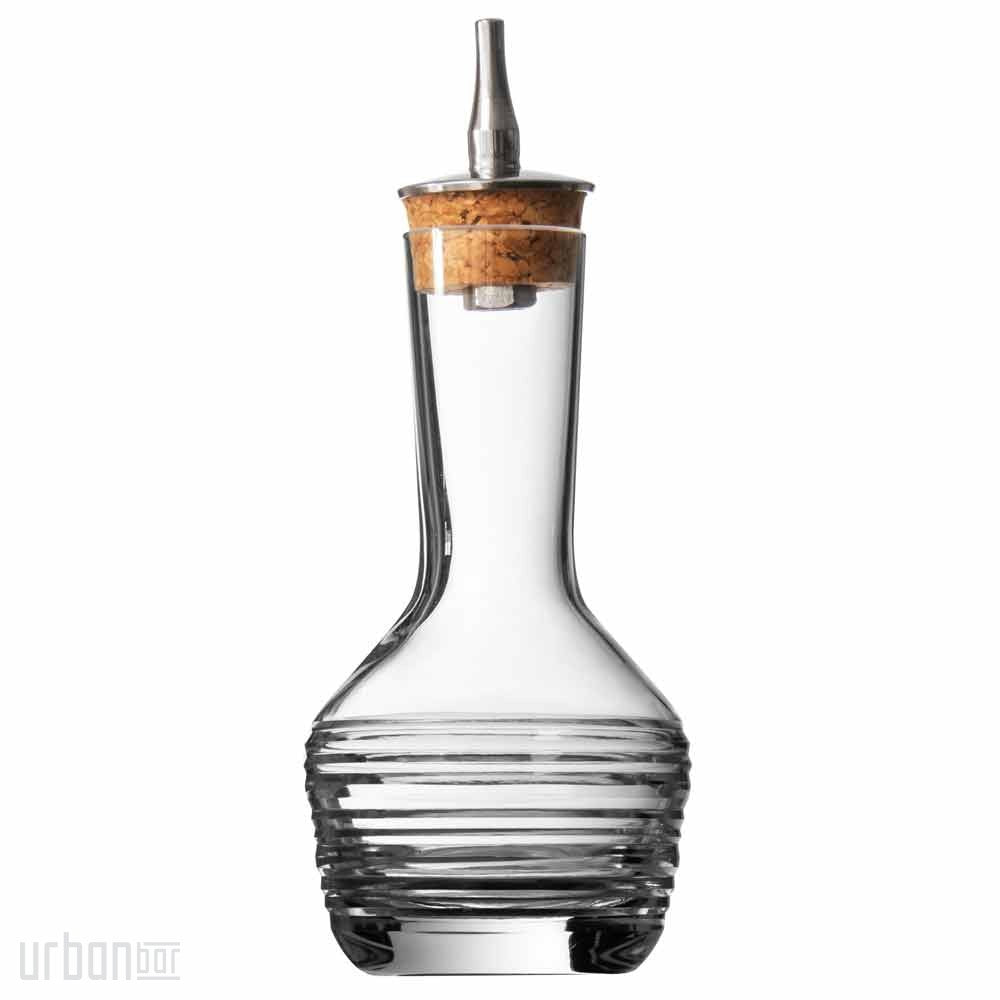 Botella de bitter de cristal hecha a mano de corte horizontal de 9 cl