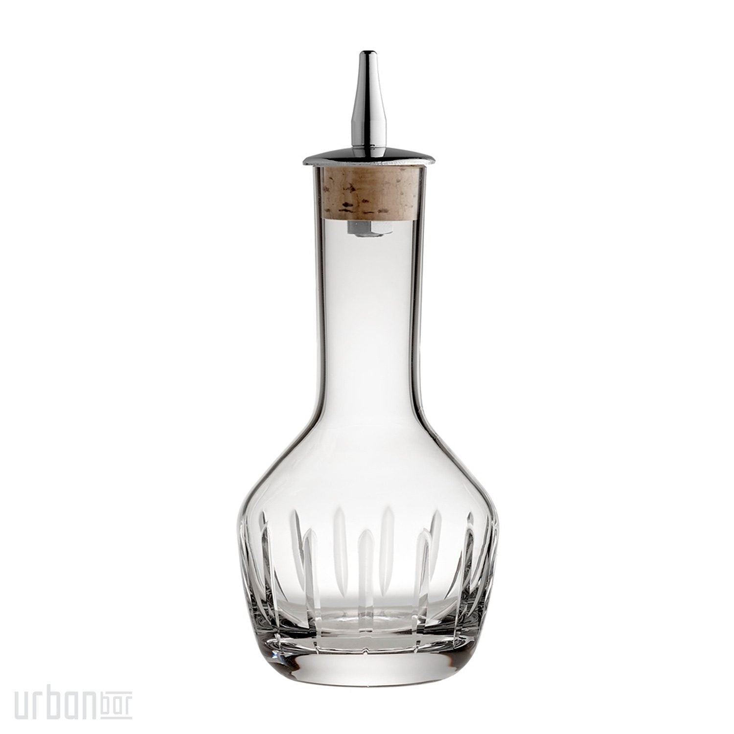 Handmade Crystal Bitters Bottle Vertical Cut 9cl