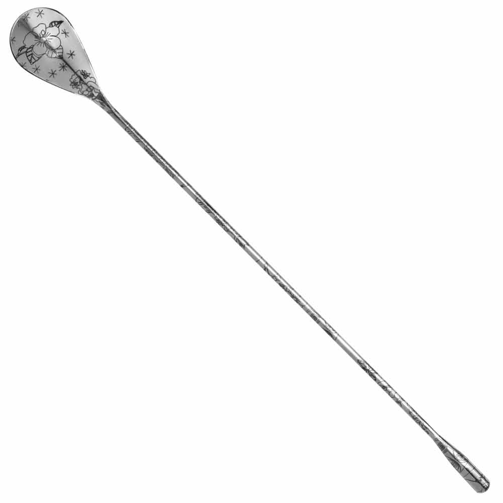 Cucchiaio da Bar Tiki Cocktail in Acciaio Inox 30cm