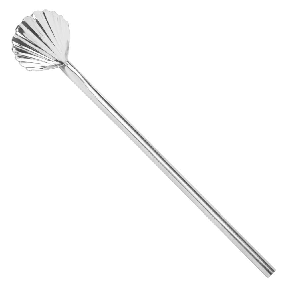 Scallop Straw Stirrer 18cm (pack of 6)