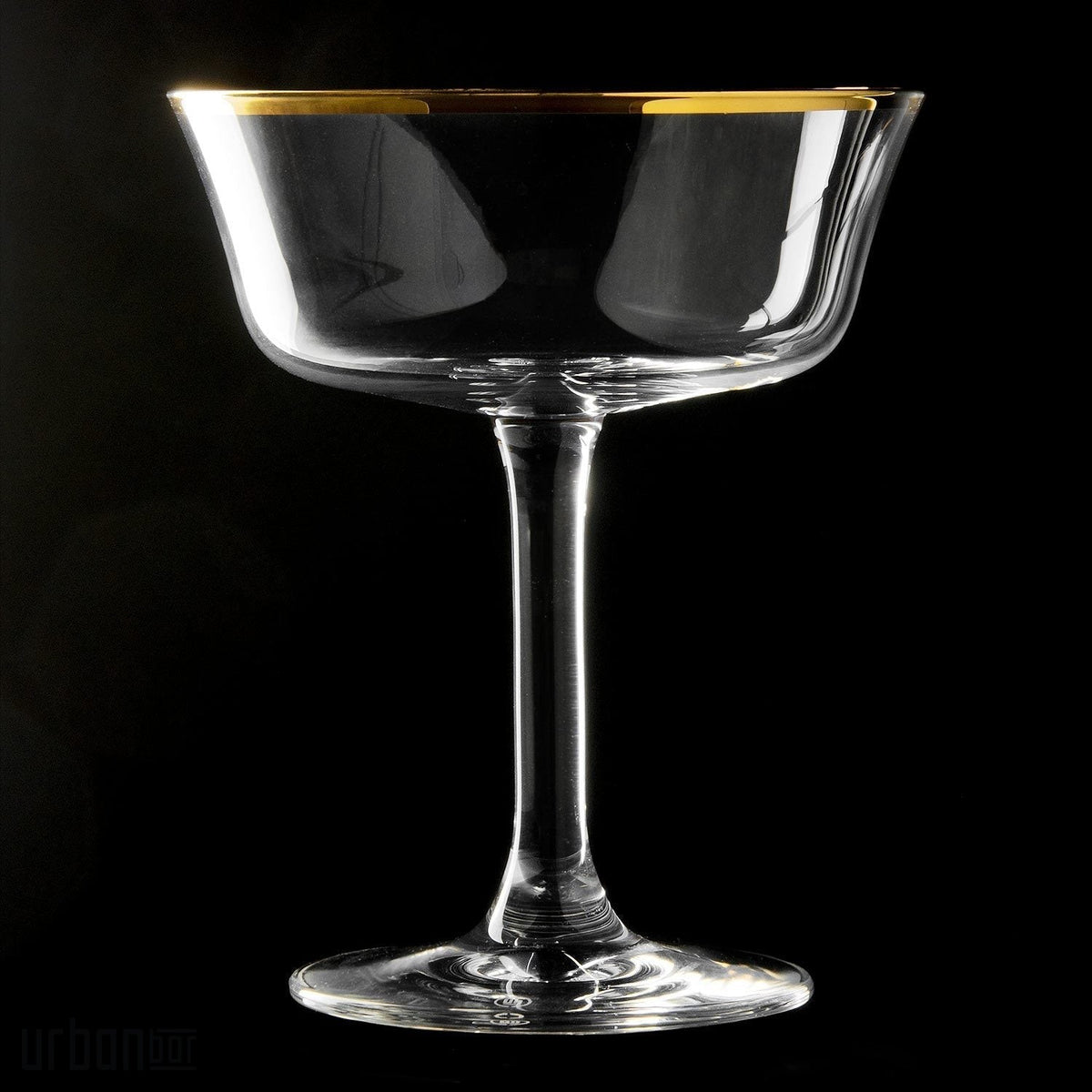 Copa de champán Fizzio con borde dorado, 26 cl