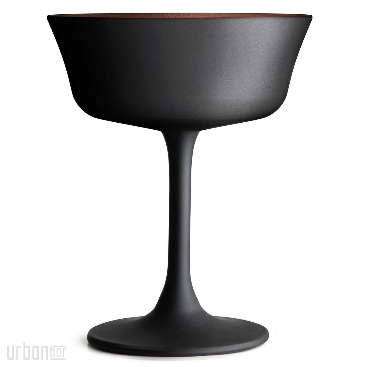 Verre à cocktail champagne noir, soucoupe 26 cl Oro Nero Fizzio