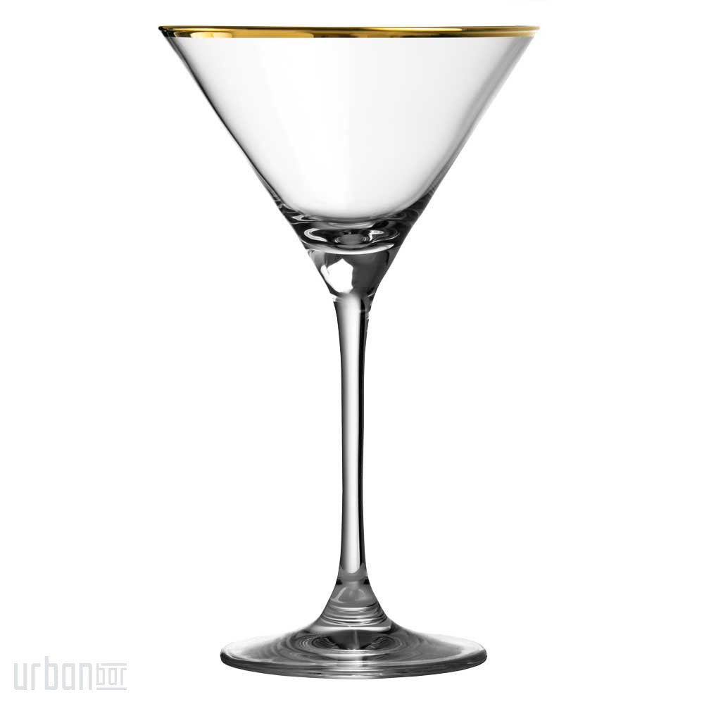 Verdot Copa de martini con borde dorado 21cl - Caja de 6