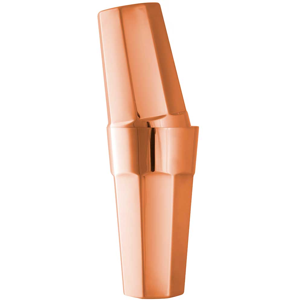 Shaker da cocktail ottagonale in rame, tin-on-tin