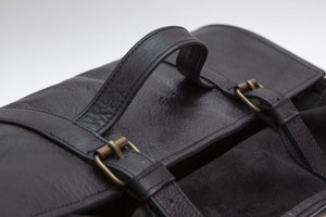 Leather Tool Bag Roll Up Black