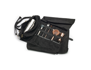 Leather Tool Bag Roll Up Black