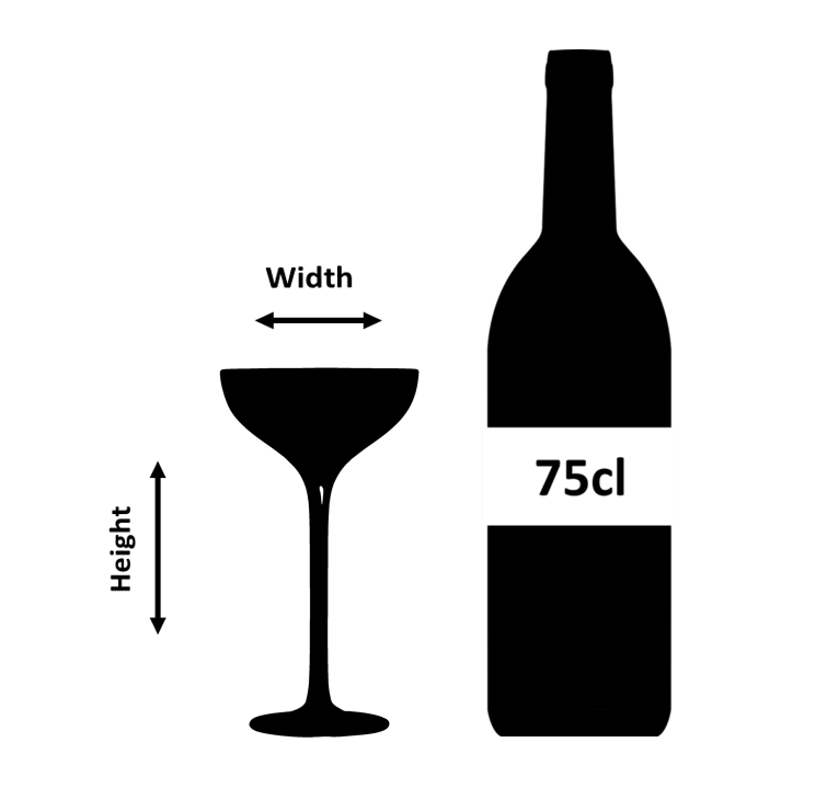 Coupe Alto con bordo dorato 18cl - B4