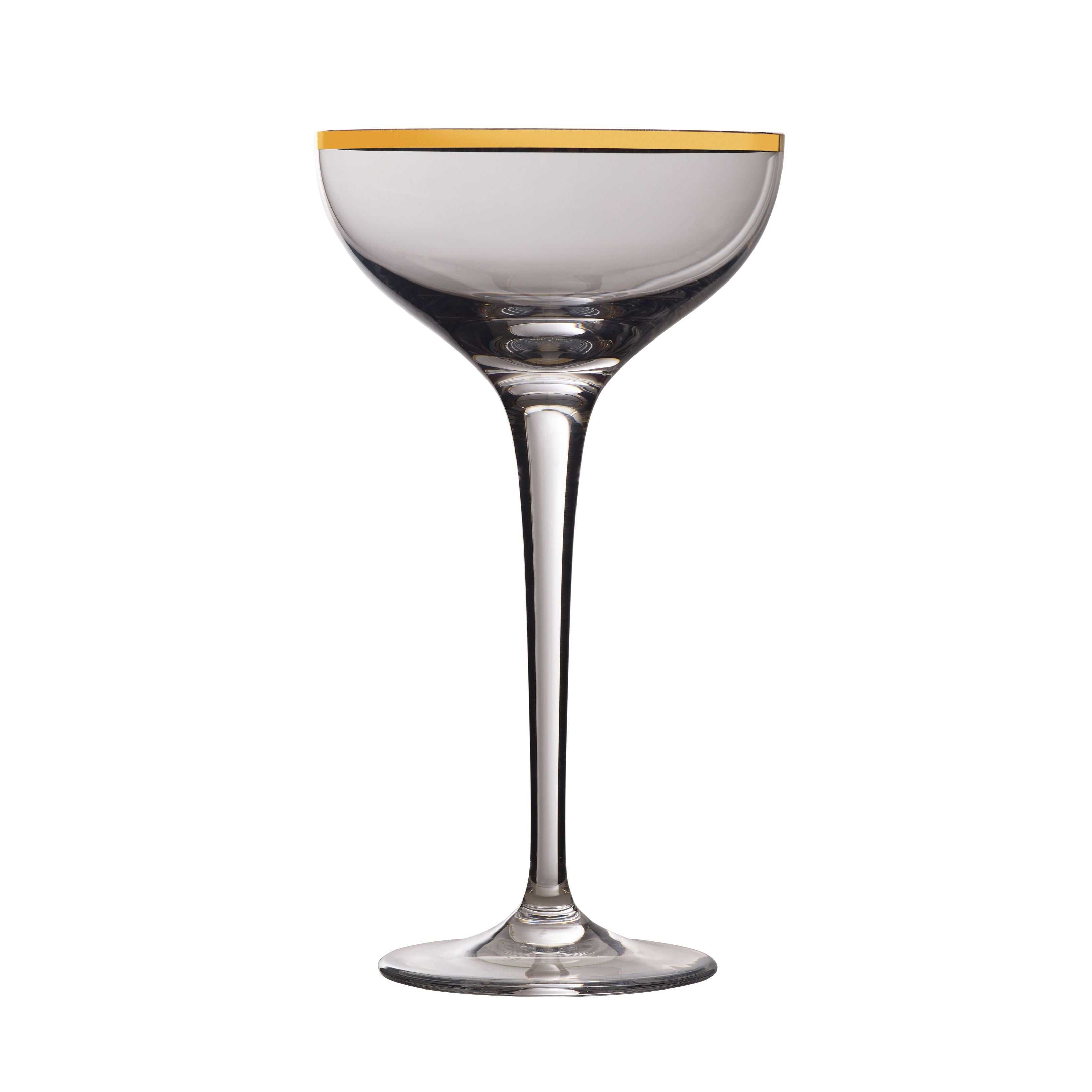 Coupe Alto con bordo dorato 18cl - B4