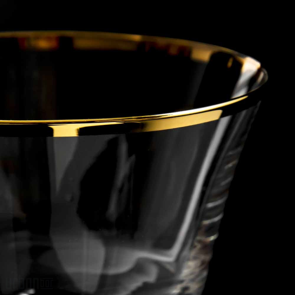 Copa de cóctel con borde dorado y espumoso, 20 cl