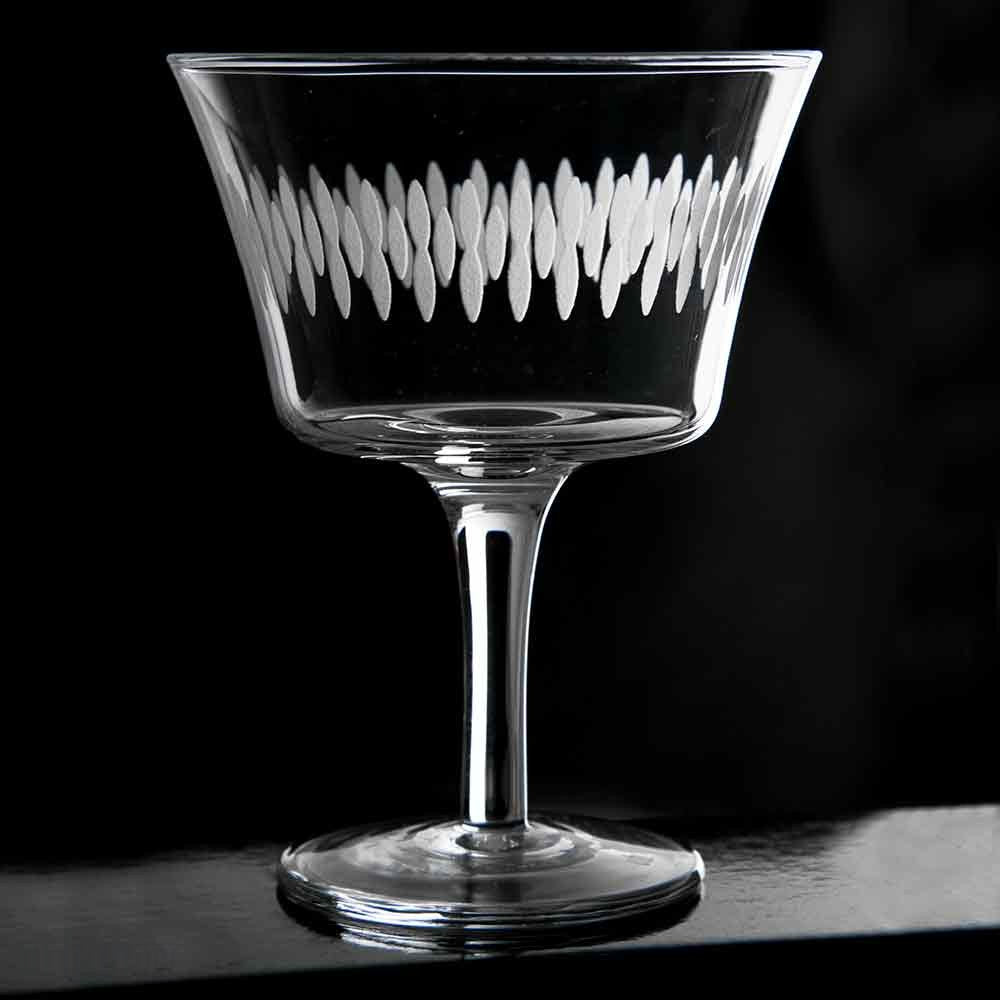 Copa de cóctel grabada Crystal Retro Fizz de 20 cl