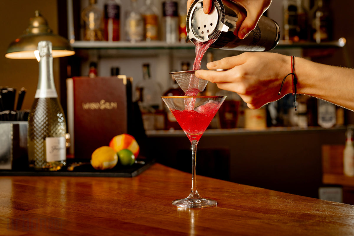 Verdot Copa de martini con borde dorado 21cl - Caja de 6