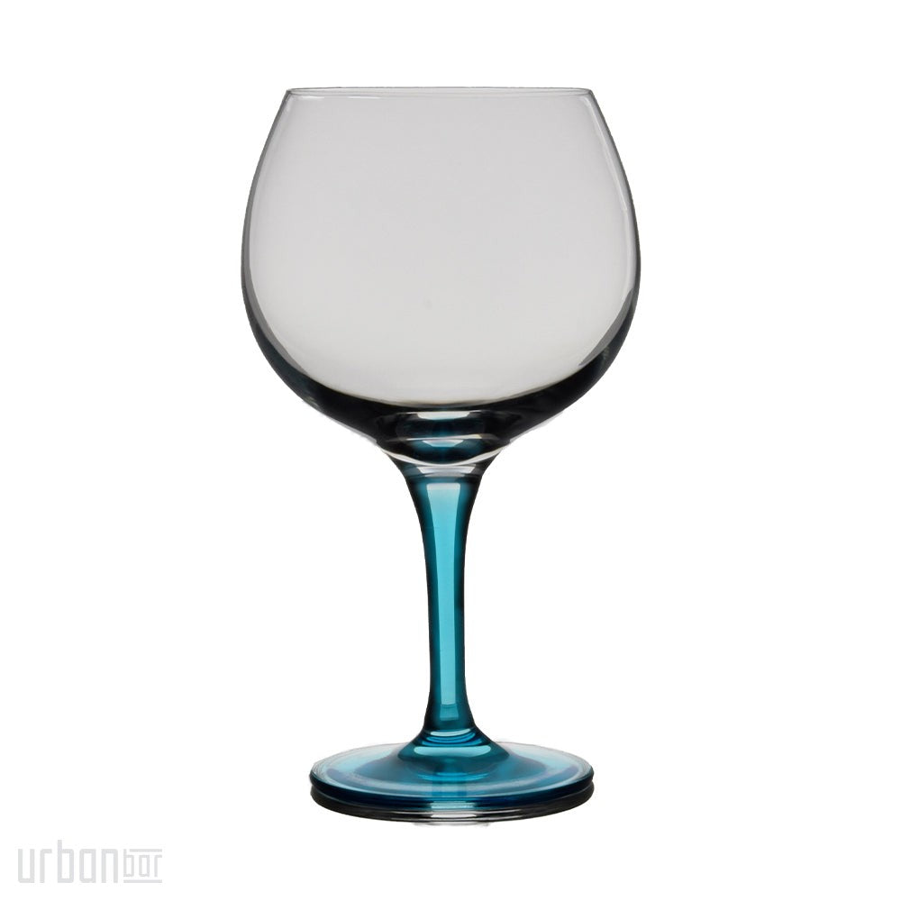 Copa de ginebra con tallo azul, 60 cl