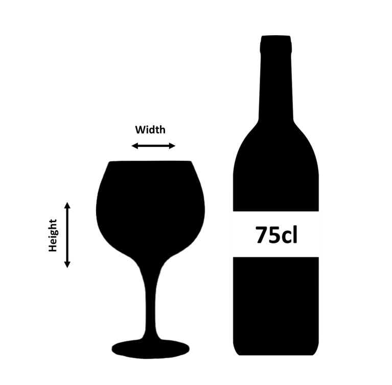 Copa de ginebra con tallo ámbar y forma de globo, 60 cl