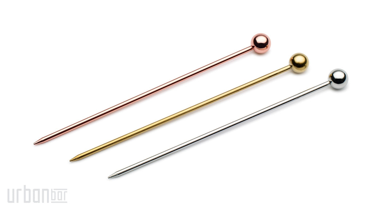 Juego de 10 pinchos para cóctel de cobre