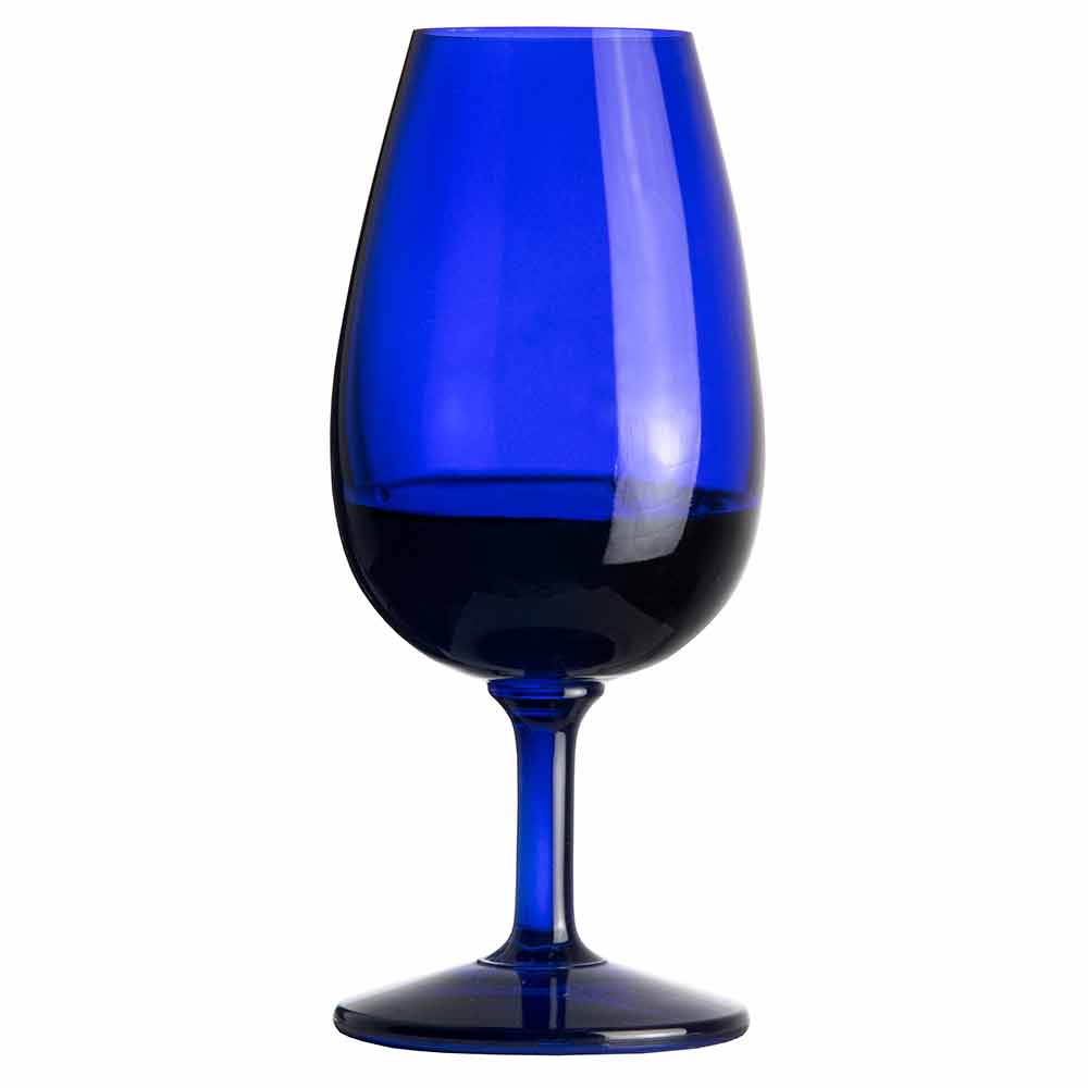 Bicchiere per degustazione alla cieca di whisky Distillery, blu cobalto, 14cl
