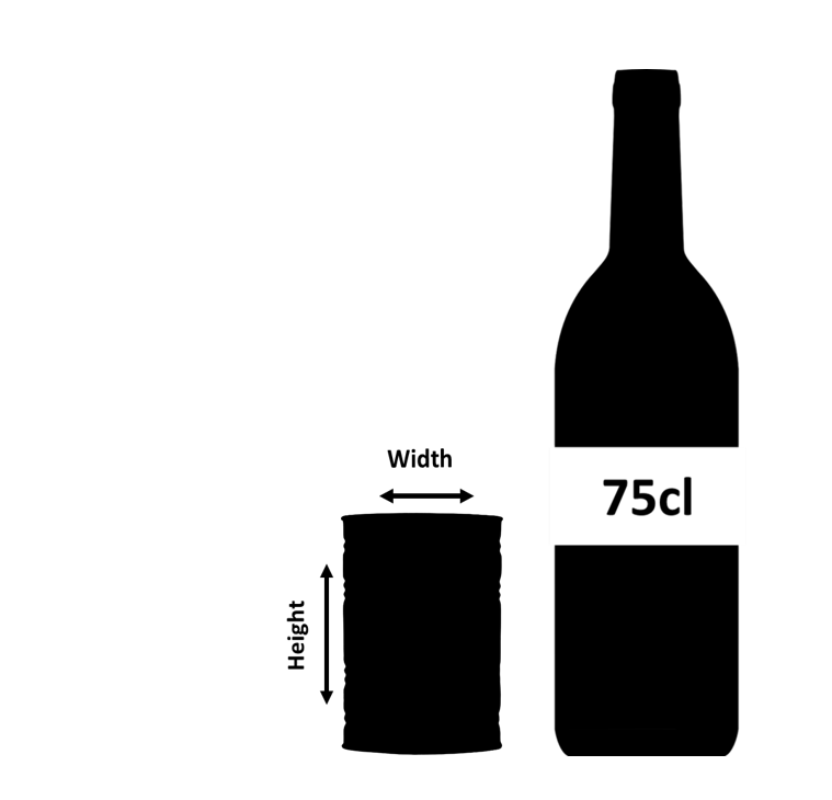 Bicchiere Tumbler in vetro a forma di lattina 31cl
