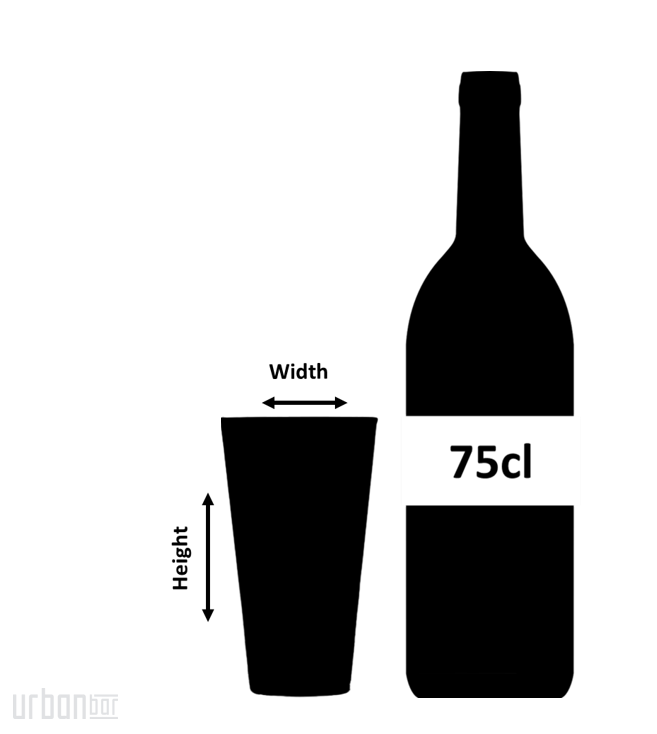 Vaso alto de cristal Qubo de 32 cl