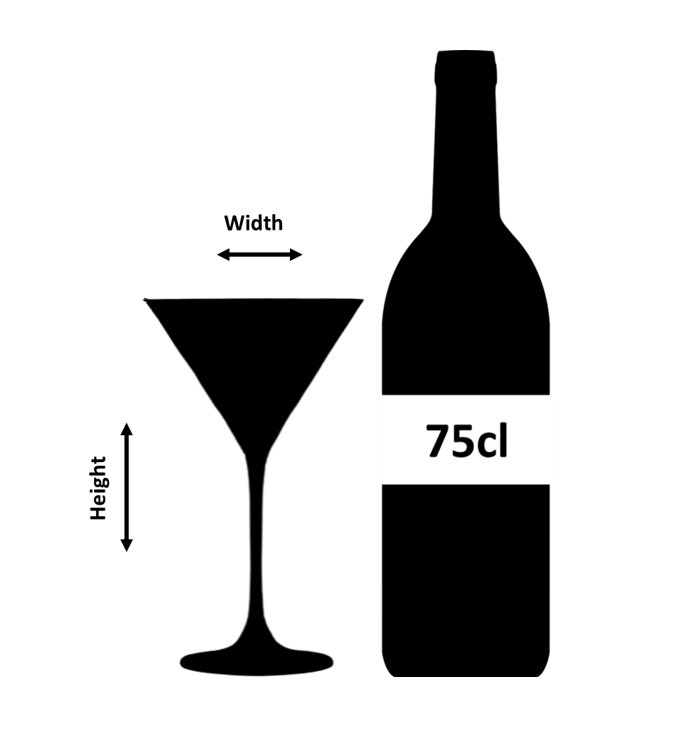 Verdot Copa de martini de cristal 21cl- Caja de 6