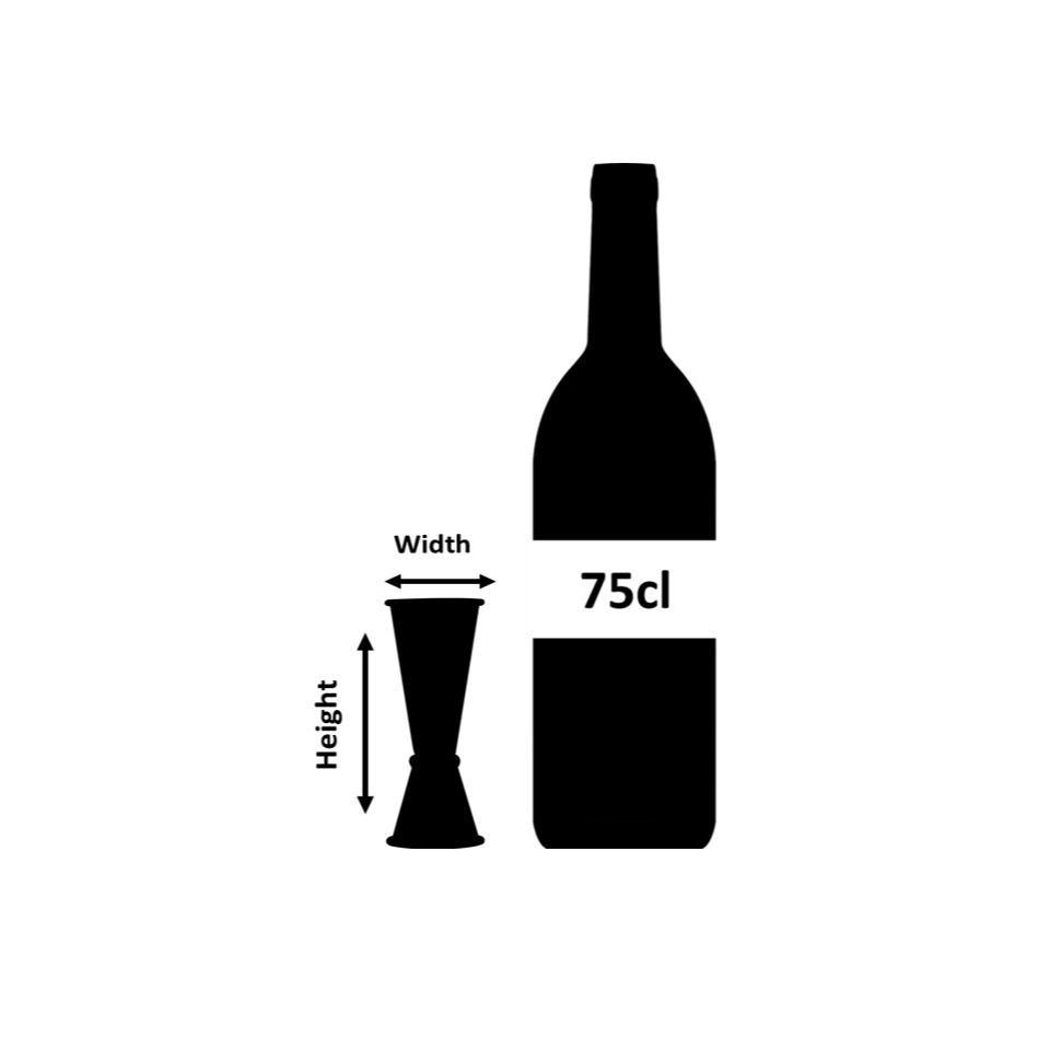 Vaso medidor de vidrio de 25/50 ml